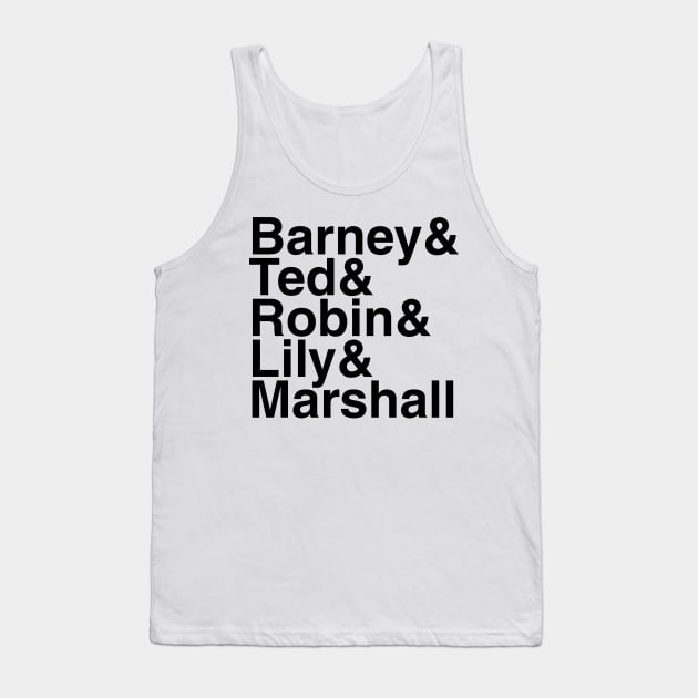 How I Met Your Mother Helvetica List Tank Top by DennisMcCarson